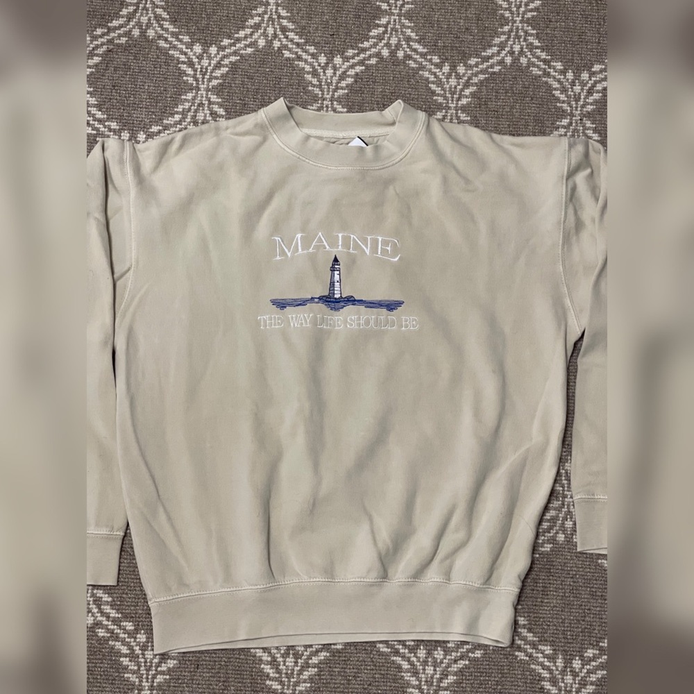 U.S Vintage Athletic Maine 1965 Jumper pullover crewneck Sweatshirt